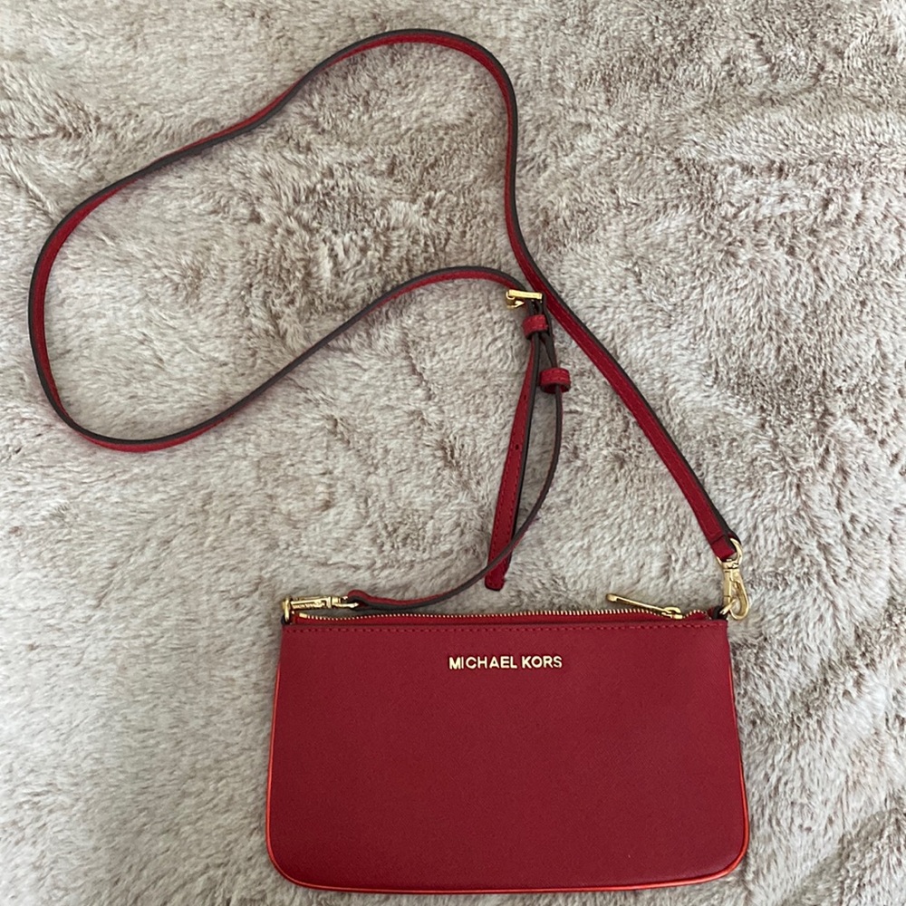 Red Michael Kors Crossbody Bag
